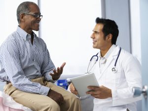 Man at doctor's office